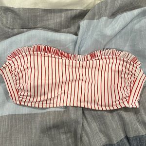 Red&White striped swimsuit top/straps included/ xhilaration brand/Small